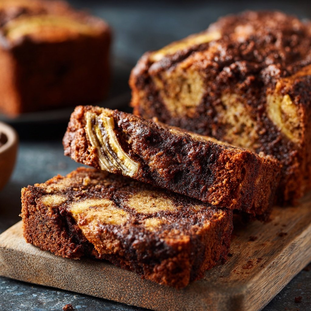 Bananenbrot mit Kakao