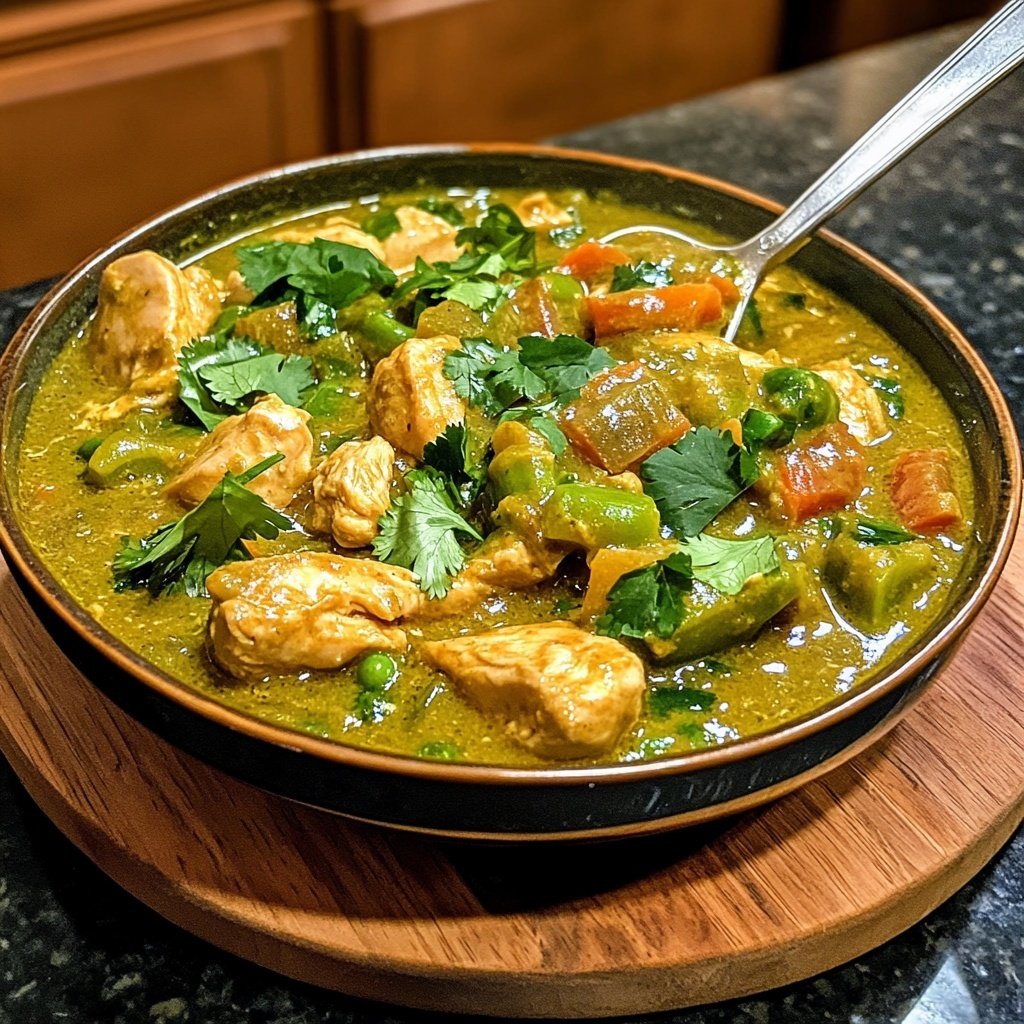 Thailändisches Grünes Curry mit Hühnchen