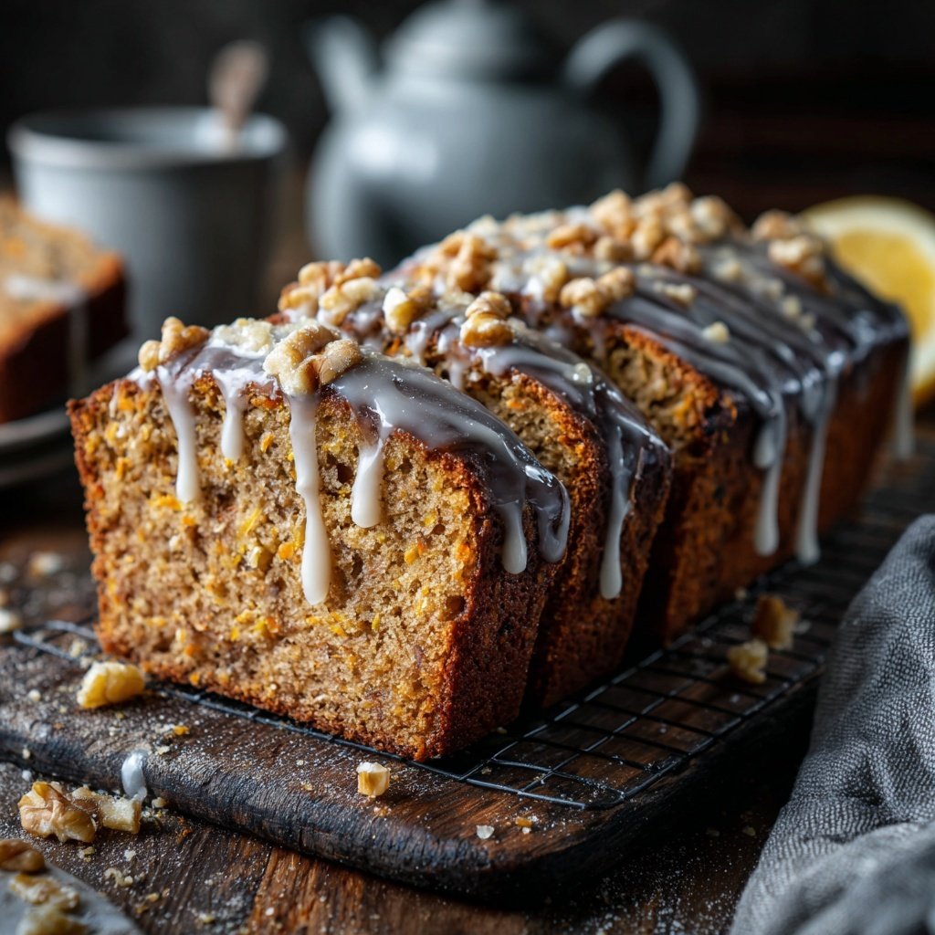 Karottenkuchen Mit Walnuss Glasur