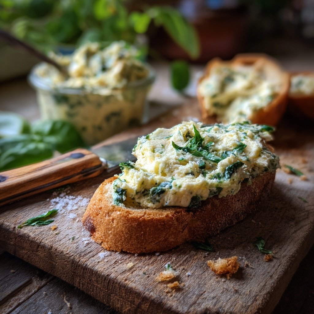 Kräuterbutter Mit Basilikum Und Meersalz