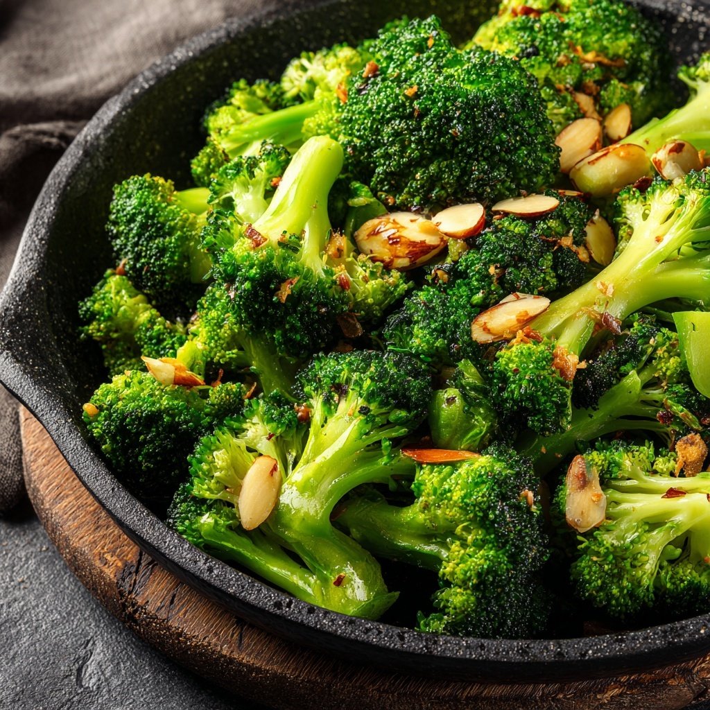 Brokkoli Pfanne Mit Mandeln