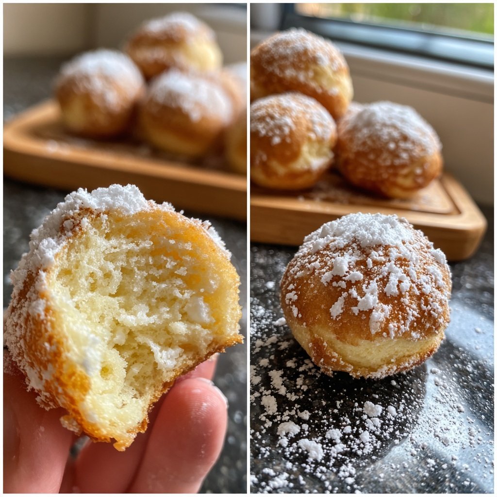 Quarkbällchen mit Joghurtteig