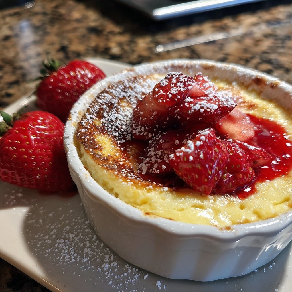 Erdbeer Grieß Dessert Warm