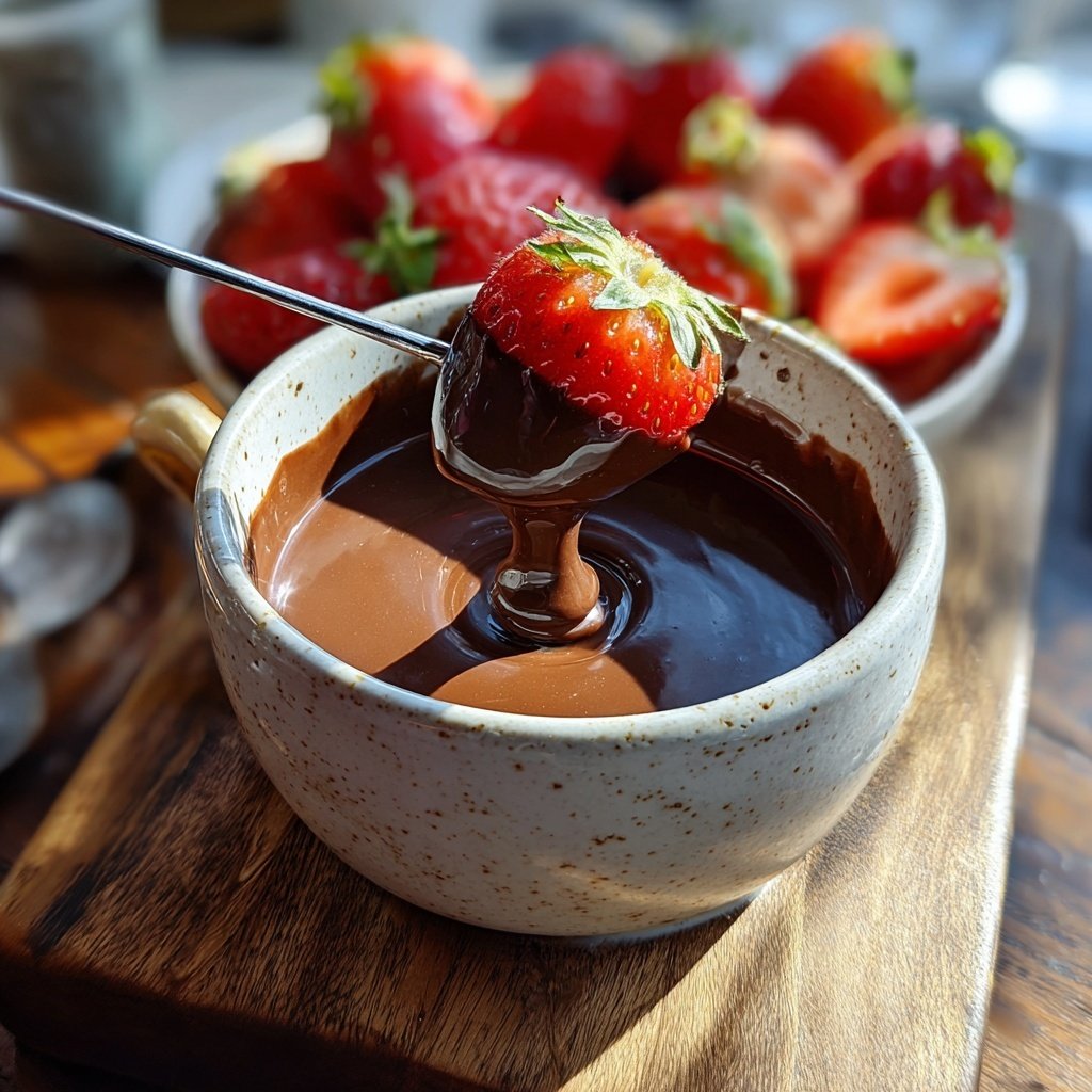 Schokoladenfondue für zwei